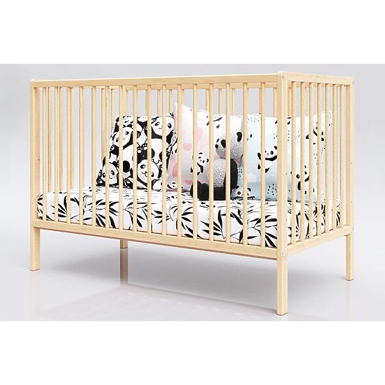 Lit bébé Dominik 120 × 60 cm – naturel