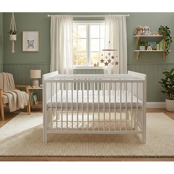 Lit bébé en bois pour jumeaux - blanc