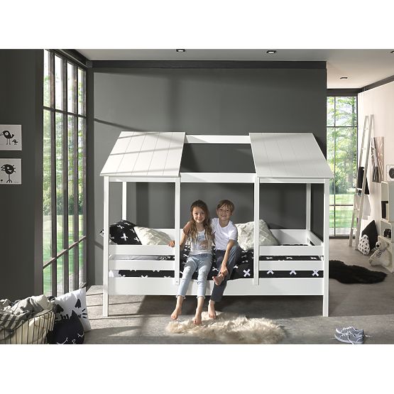 Espace de rangement pour lit cabane Malia - blanc