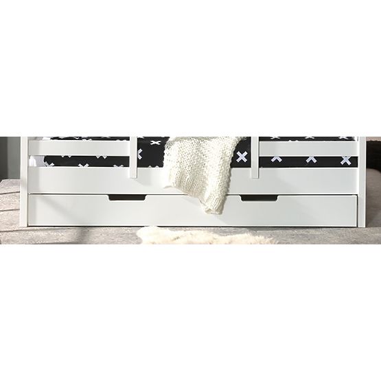Espace de rangement pour lit cabane Malia - blanc