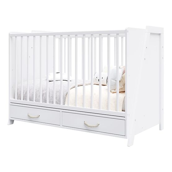 Lit bébé et bureau 2 en 1 CONE 120x60 - BLANC