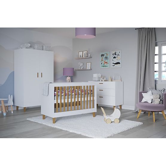 Lit enfant KUBI 120 x 60 cm - blanc