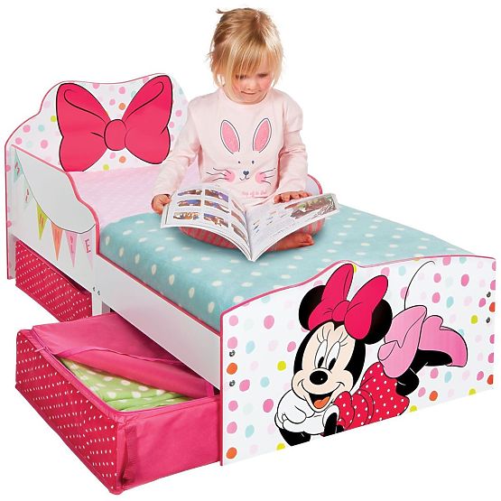Lit enfant Minnie Mouse avec espace de rangement