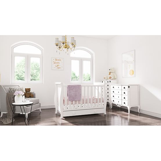 Lit de bébé Míša 120x60 - blanc