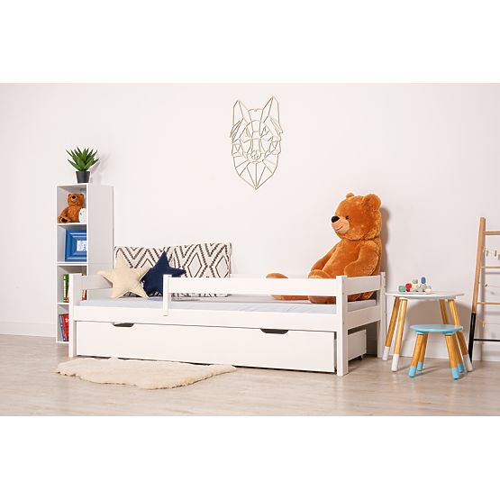 Lit enfant Paul avec barrière - blanc