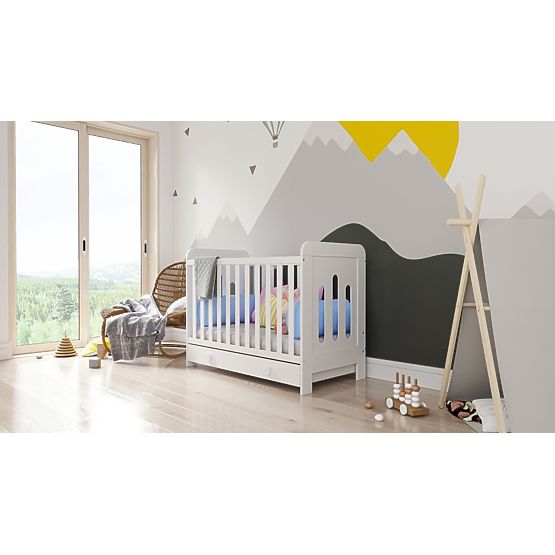 Lit bébé Zuza 140x70 cm avec côté canapé