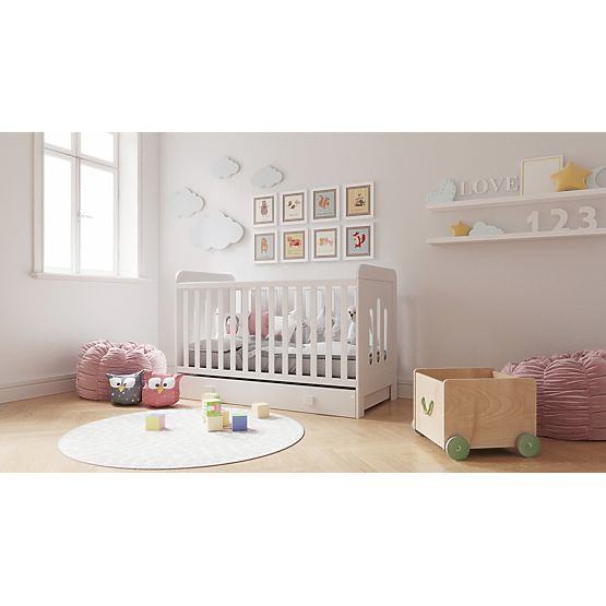 Lit bébé Zuza 140x70 cm avec côté canapé