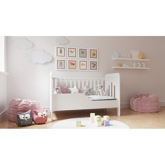 Lit bébé Zuza 140x70 cm avec côté canapé