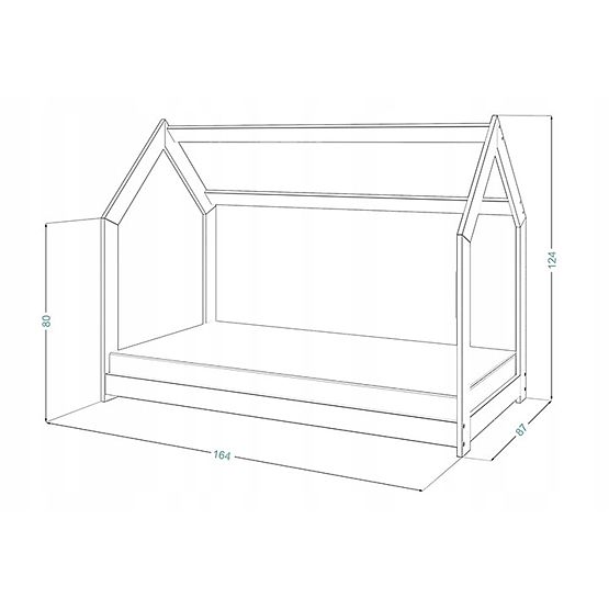 Lit cabane Stela 160 x 80 cm - blanc