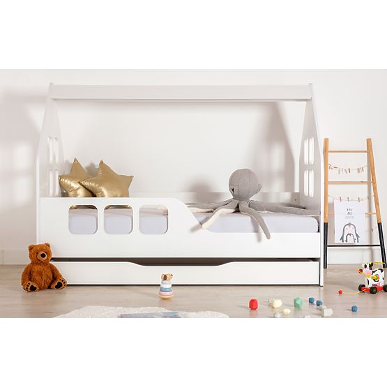 Lit cabane Woody 160 x 80 cm - blanc