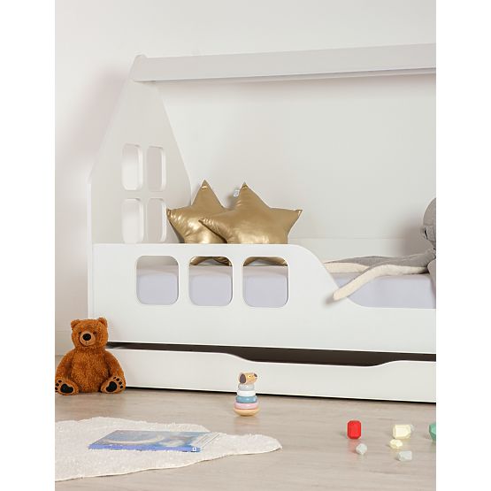 Lit cabane Woody 160 x 80 cm - blanc