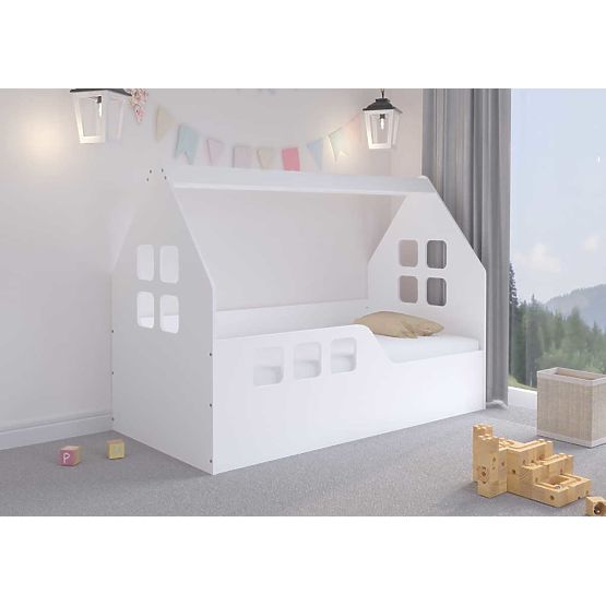 Lit cabane Woody 160 x 80 cm - blanc