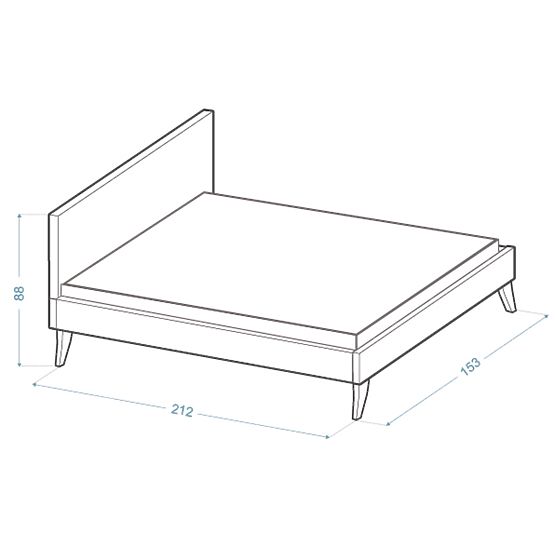 Lit en tissu HEAVEN 140 x 200 cm - Crème