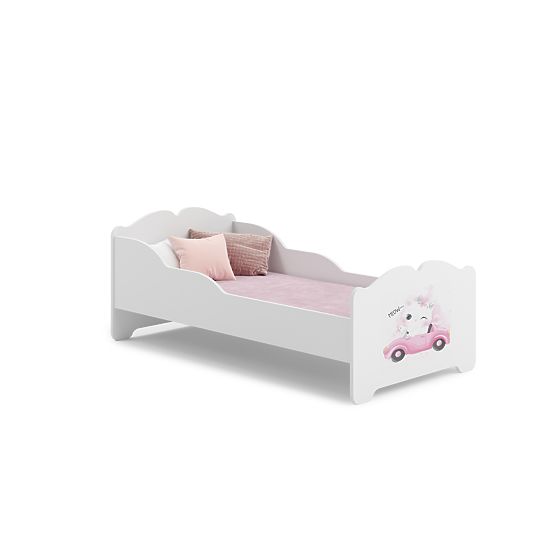 Lit d'enfant ANNA avec matelas 140x70 Chat