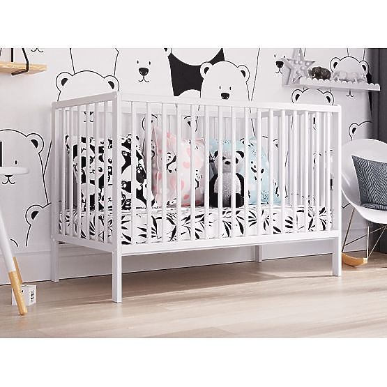Lit de bébé Dominik 120×60 cm – blanc