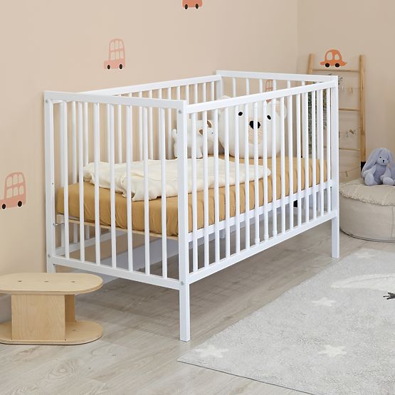Lit de bébé en bois Standard - blanc