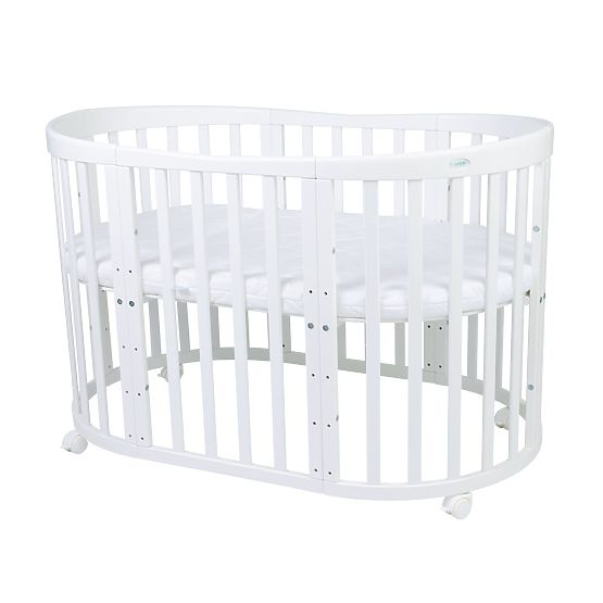 Lit de croissance ovale Ruby 7 en 1 PLUS - blanc