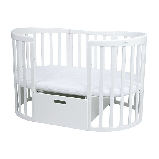 Lit de croissance ovale Ruby 7 en 1 PLUS - blanc