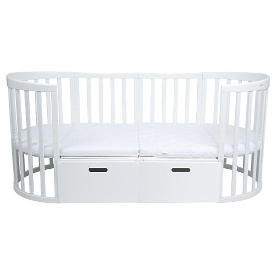 Lit de croissance ovale Ruby 7 en 1 PLUS - blanc