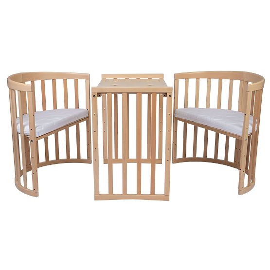 Lit de culture ovale Ruby 7 en 1 PLUS - naturel