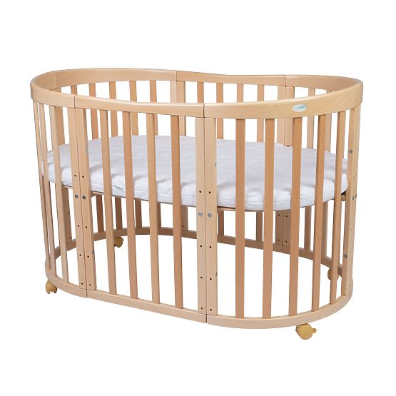Lit de culture ovale Ruby 7 en 1 PLUS - naturel