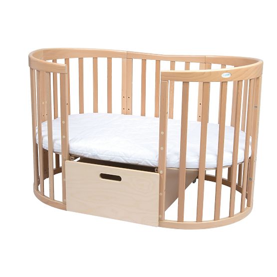 Lit de culture ovale Ruby 7 en 1 PLUS - naturel