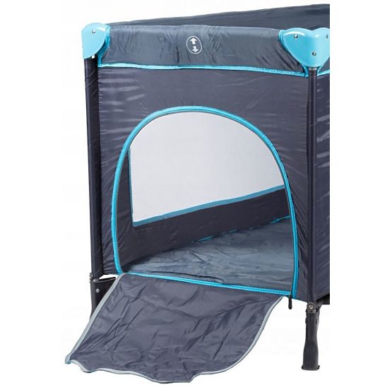 Lit de voyage avec matelas - bleu marine