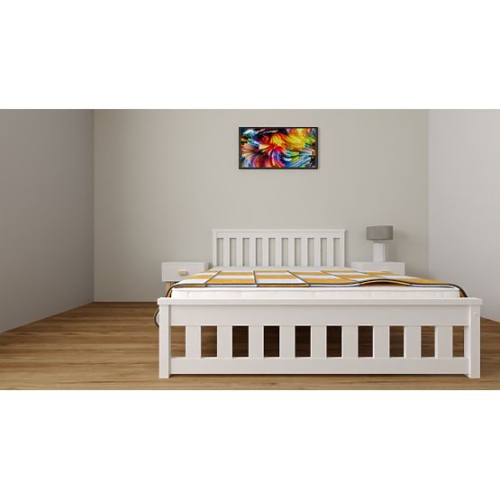 Lit double Ada 200 x 140 cm - blanc