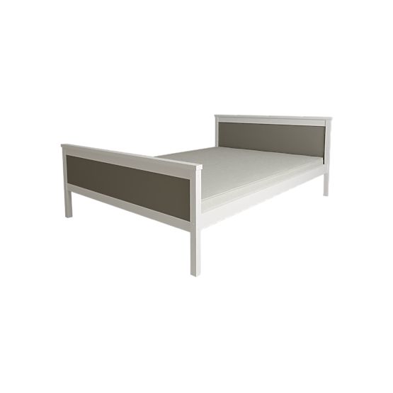Lit en bois Ikar 200 x 120 cm - gris et blanc