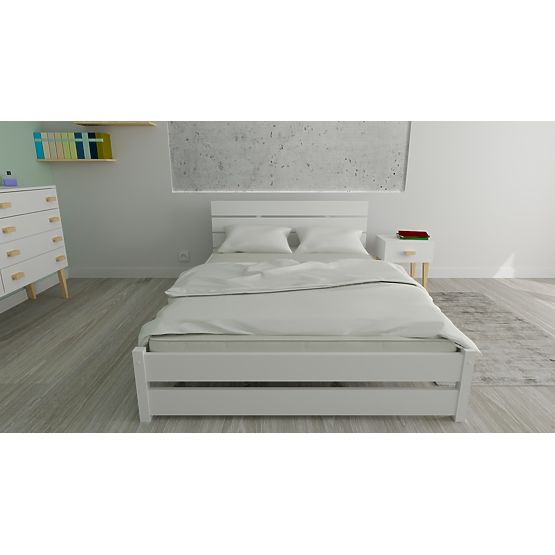 Lit en bois Max 200 x 90 cm - blanc