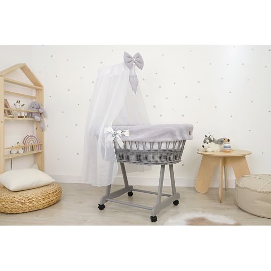 Berceau en osier avec équipement pour bébé - Hérisson
