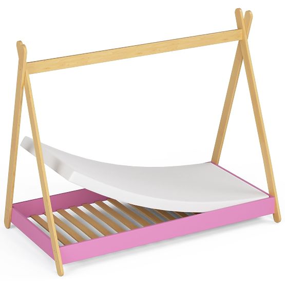 Lit enfant 160x80 GEM avec matelas rose