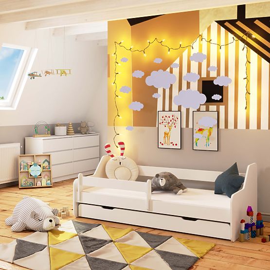 Lit enfant ACTIV 180x80 Blanc + Matelas