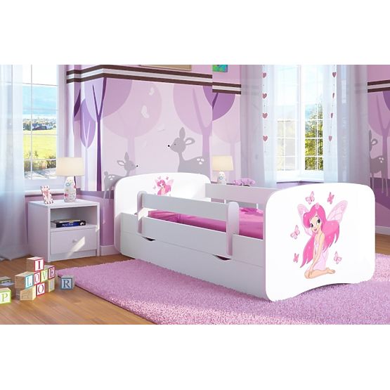 Lit pour enfant avec barrière Ourbaby - Fée Leonka - blanc