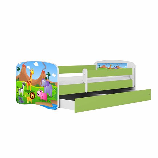 Lit pour enfant avec barrière Ourbaby - Safari