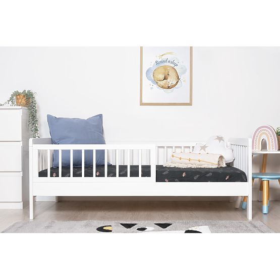 Lit d'enfant avec barrière TEDDY - blanc