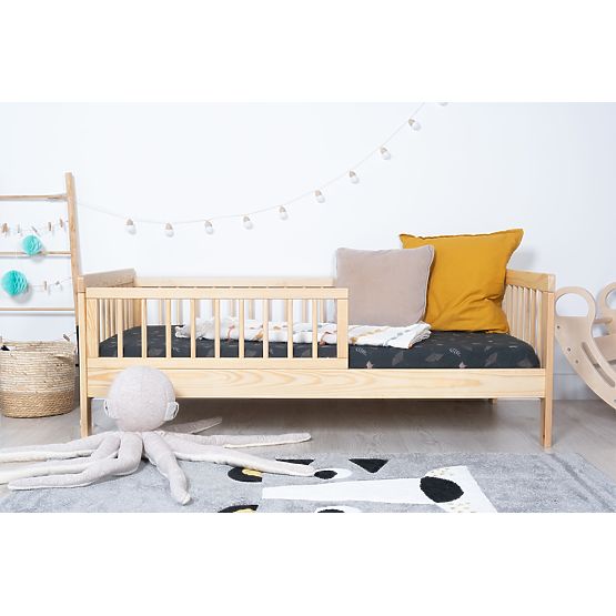Lit enfant avec barrière TEDDY - naturel