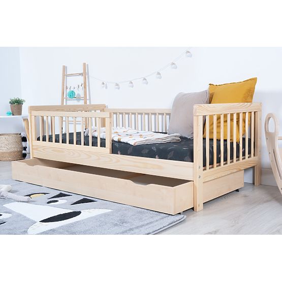 Lit enfant avec barrière TEDDY - naturel