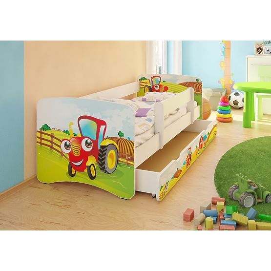 Lit enfant avec barrière - Tracteur