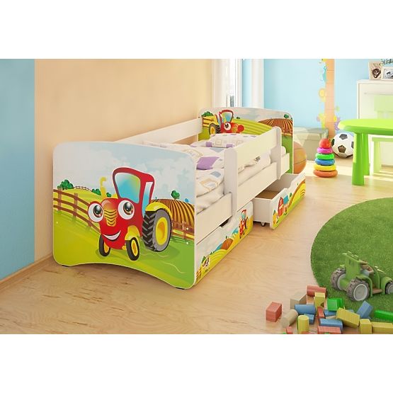 Lit enfant avec barrière - Tracteur