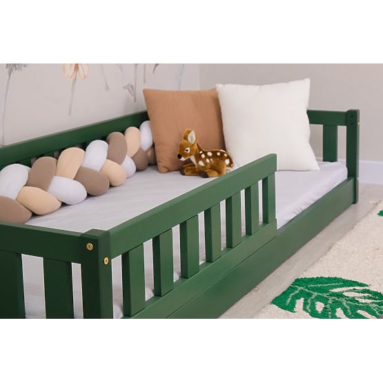 Lit enfant bas Montessori Ourbaby Meadow - vert
