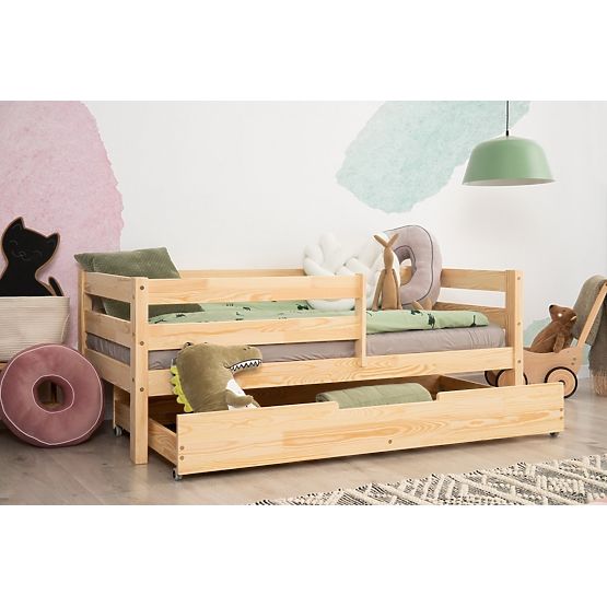 Lit enfant CPD Mila Plus avec tiroir - naturel