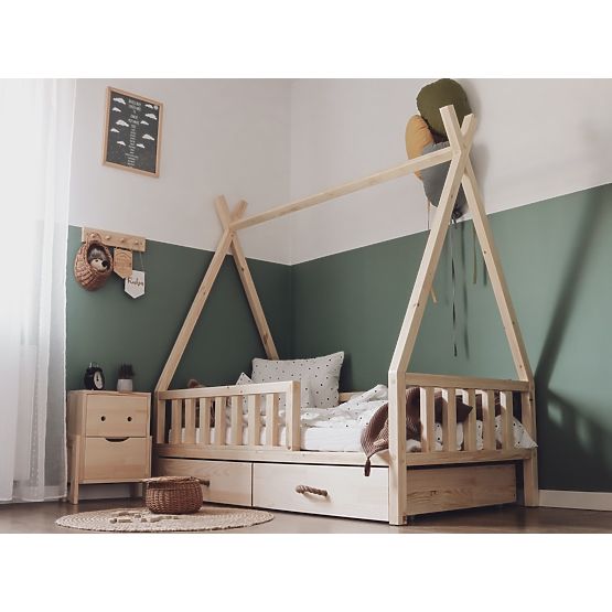 Lit enfant en bois TIPI - naturel