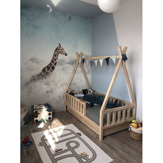 Lit enfant en bois TIPI - naturel