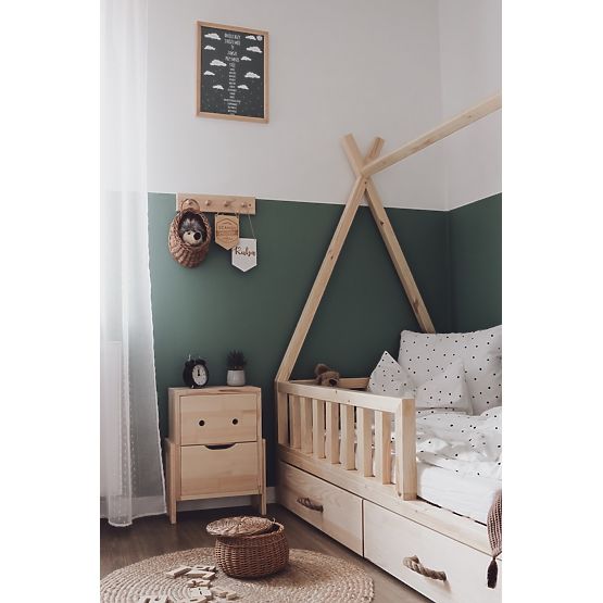 Lit enfant en bois TIPI - naturel