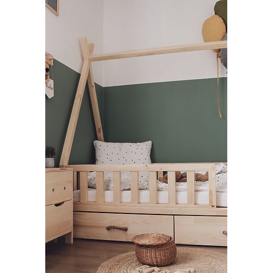 Lit enfant en bois TIPI - naturel