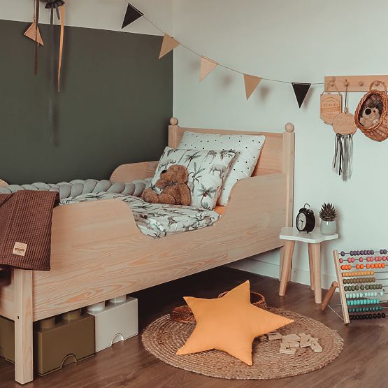 Lit enfant en bois VINTAGE - naturel