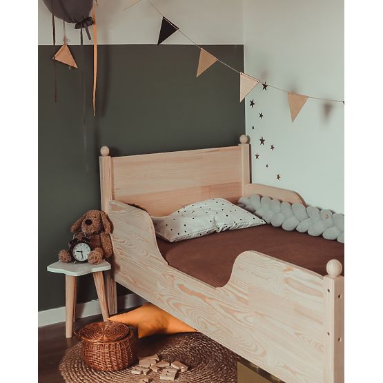 Lit enfant en bois VINTAGE - naturel