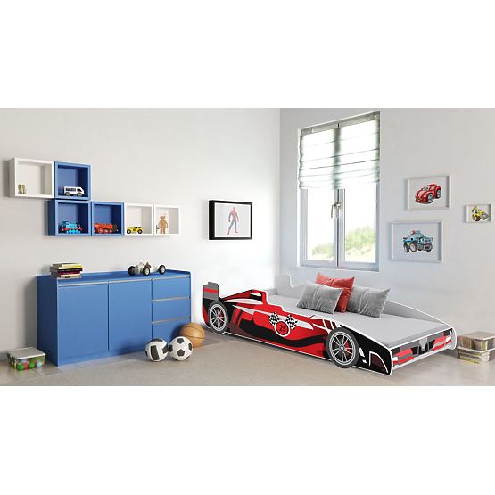 Lit enfant FORMULA rouge 160x80 cm
