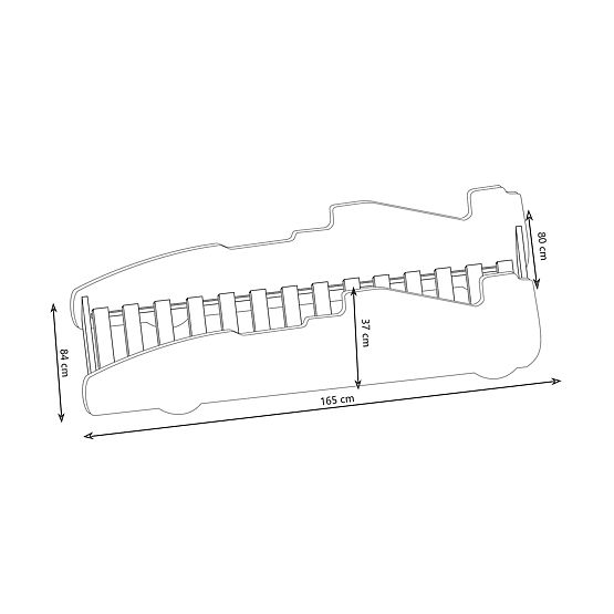 Lit enfant FORMULA rouge 160x80 cm